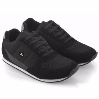 Everflow Men's Sneakers Fashion Synthetic Mesh - Sepatu Sneakers Pria - Black  