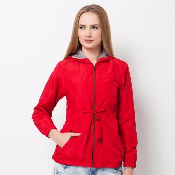 evio 503 woman parka jacket red  