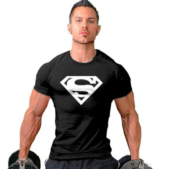 Fancyqube Compression fitness tees tops (Black)  