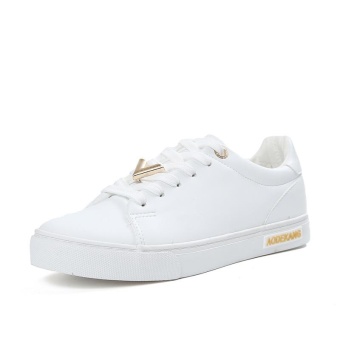 Fashion Breathable Female Casual Student Shoes Korean Low Cut Anti-Slip Women Sneakers (White) - intl  