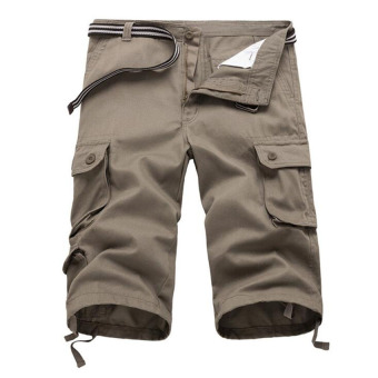 Fashion cargo shorts Men cotton shorts (Grey) - Intl  