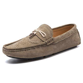Fashion Casual Breathable Flats Outdoors Men Shoes Driving Loafers-khaki - intl  