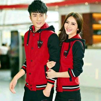 FASHION FLOWER-JAKET COUPLE SPORT-RED BLACK  