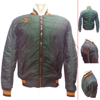 Fashion Jaket Bomber Parasut - Hijau Lumut  