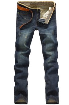 Fashion Mens Stylish Straight Slim Fit Long Jeans Trousers Casual Jeans Pants Blue  