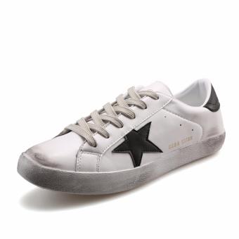 Fashion sneakers, street leisure series of shoes, men's fashion?Do the old white shoes(black) - intl  