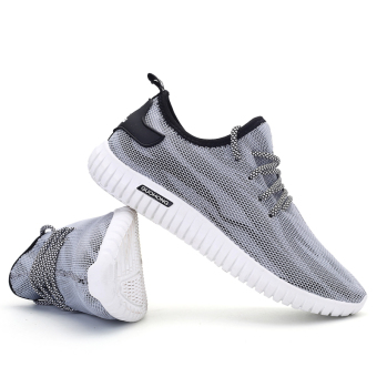 Fashion sneakers, street sports tide shoes, summer mesh sports shoes ( Grey) - intl  