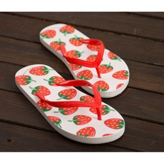 Fashion Sweet Candy Print Antiskid Flip Flops/Strawberry Sandals  