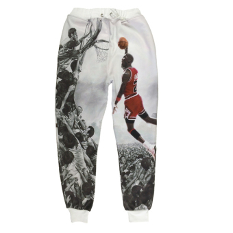 Fashion Woman men jogging Nine pants 3D print Baggy Jogger Pants Running Sweatpants Hip Hop Trousers -Basketball Man  
