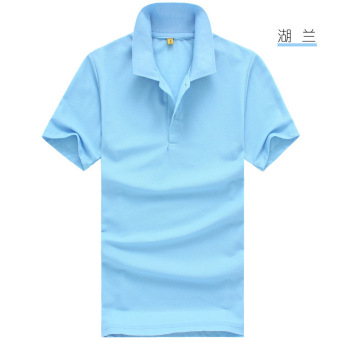 Fashion Women Polo Shirt Slim Summer Casual Polo Shirt Solid Cotton Fit Camisa Breathable Polo Shirt Sport Pure Color Splice Tops&Tees SKY BLUE - Intl  