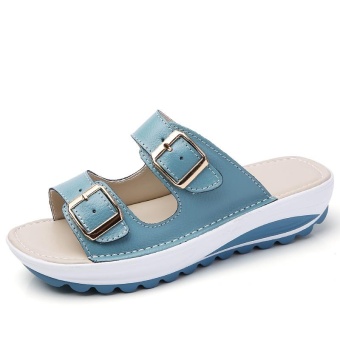 Fashion Women's Slides Casual Leather sandals beach shoes - intl  