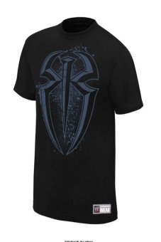 Fashion WWE Printed Cotton Short Sleeves T Shirt (Black)  