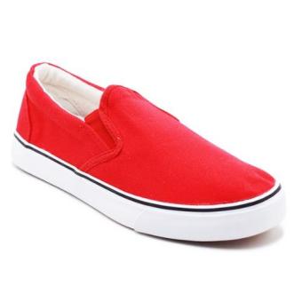 Faster Sepatu Sneakers Kanvas Wanita 1603-06 - Merah/Putih  