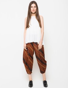 FBW Ballina Balloon Batik Pants - Wayang Cokelat  