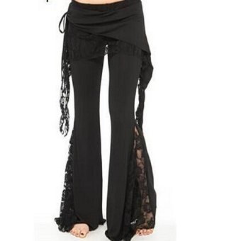 Foreign trade quick sell through the Amazon women's new lace stitching stretch hood pants casual pants exports - intl  