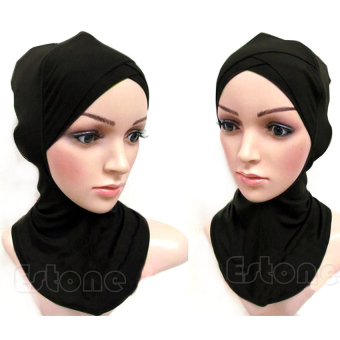 Full Cover Inner Muslim Cotton Hijab Cap Islamic Head Wear Hat Underscarf Colors (Intl) - Intl  