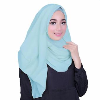 Fusia 1 Hijab Kerudung Semi Instan -Baby Blue  