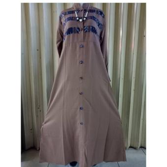 Gamis Katun Jepang Syari Cream new 2017 Lim_store 04  