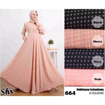 Gamis Syari Bubble Gelembung (Black)  