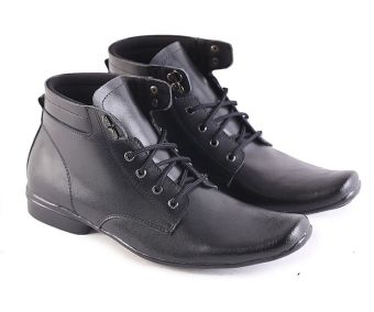 Garsel L126 Sepatu Kerja / Pantofel Pria - Kulit - Bagus (Hitam)  