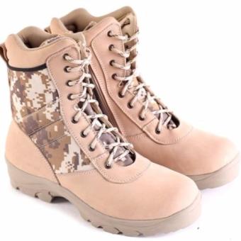 Garsel Sepatu Boot Adventure Safety Shoes Pria Bahan Kulit Buck Synth Sol Karet - L 159  