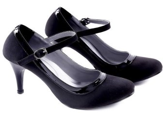 Garucci GBU 4106 Sepatu Fashion High Heels Wanita - Synthetic - Modis & Gaya (Hitam)  