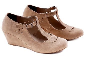 Garucci GPM 5095 Sepatu Fashion Wedges Wanita - Synthetic - Keren (Krem)  