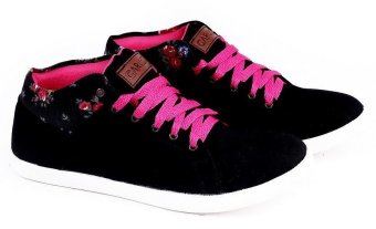 Garucci GUS 1124 Sepatu Casual Sneaker/ Kets Wanita - Synthetic - Gaya (Hitam)  