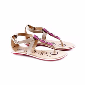 Garucci sandal Flip Flop Wanita 287 - cream  combi  