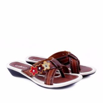 Garucci sandal Flip Flop Wanita 296 - brown  