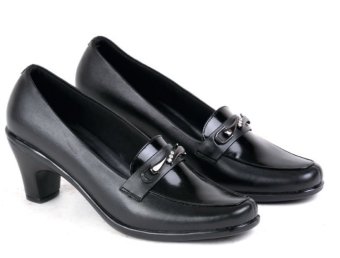 Garucci Sepatu Formal/Pantofel Wanita - Kulit Asli Gln 4174 Hitam  