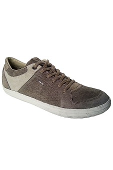 Geox Smart Sneaker Brown Canvas Leather - Abu-Abu  