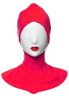 GETEK Cotton Muslim Inner Hijab Islamic Full Cover Hat Underscarf One Size (Red)  