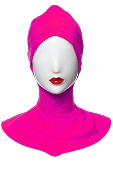 GETEK Cotton Muslim Inner Hijab Islamic Full Cover Hat Underscarf (Rose Red)  