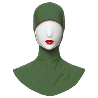 GETEK Islamic Muslim Full Cover Inner Hijab Caps Split Long Underscarf Hats (Army Green) - intl  