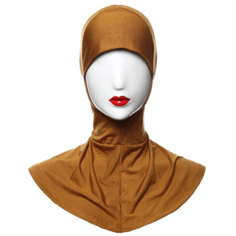 GETEK Islamic Muslim Full Cover Inner Hijab Caps Split Long Underscarf Hats (Camel) - intl  