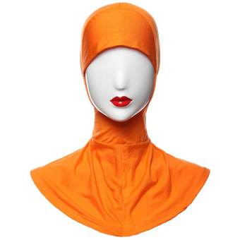 GETEK Islamic Muslim Full Cover Inner Hijab Caps Split Long Underscarf Hats (Orange) - intl  