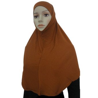 GETEK Islamic Muslim Hijab Scarf 2PCS Set (Brown) - intl  
