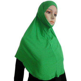 GETEK Islamic Muslim Hijab Scarf 2PCS Set (Green) - intl  