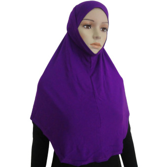GETEK Islamic Muslim Hijab Scarf 2PCS Set (Purple) - intl  