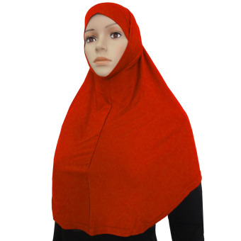 GETEK Islamic Muslim Hijab Scarf 2PCS Set (Red) - intl  