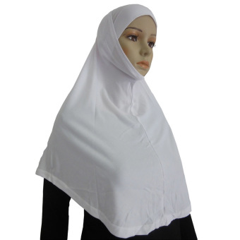 GETEK Islamic Muslim Hijab Scarf 2PCS Set (White) - intl  