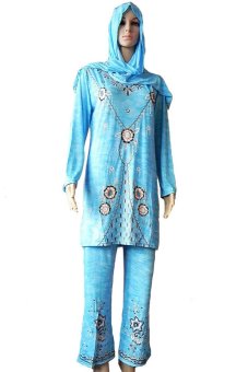 Ghope Muslim Robe Clothing Scarf Cover (Blue)  