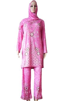 Ghope Muslim Robe Pray Clothing Scarf Cover (Pink)  