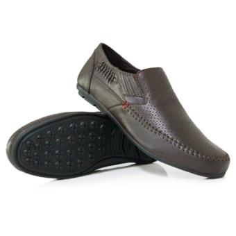 Gino Mariani Men's Shoes Leather Galvio - Cokelat Tua  