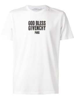 Givenchy God Bless Givenchy T-Shirt - Kaos Pria - Putih  