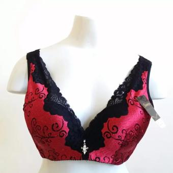 GIYOMI Bra Penekan Lemak Push Up Tanpa Kawat & Busa Tipis 903 size 34 - MERAH  