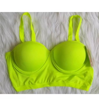 GIYOMI Bralette 6 Straps Bra / Bra 6 Tali Push Up (Ada Kawat) - HIJAU Neon  