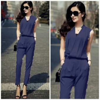 Gracestore - Jumpsuit Sisca - Biru Tua  