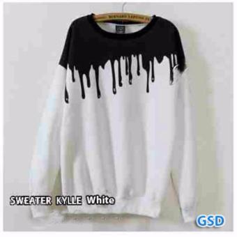 Grosir Dress_Sweater Kelle White  
